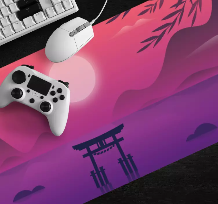 Purple colour floating world original mouse pad - TenStickers