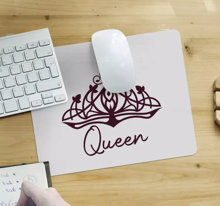 Queen Text with Crown more mousepads - TenStickers