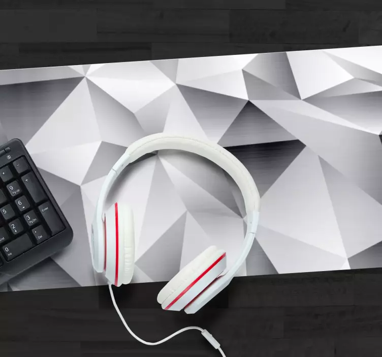 Silver cosmic geometric gaming mouse pad - TenStickers