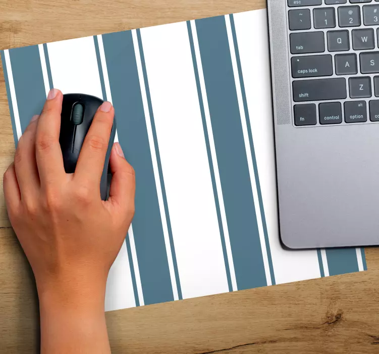Striped blue and white motif mouse pad patterns - TenStickers