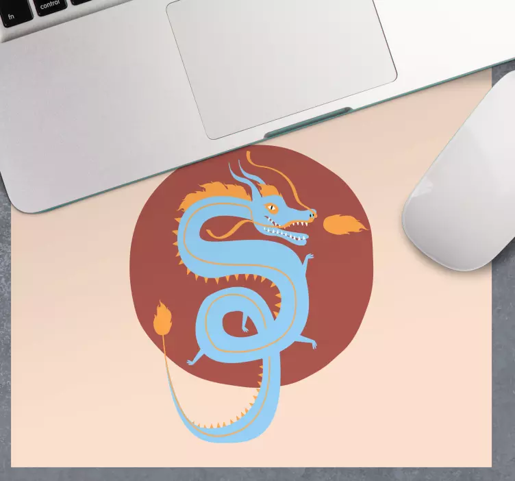 Stylized Dragon Illustration anime mouse pad - TenStickers
