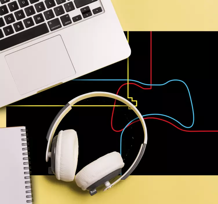 Thin lines pad graphic gaming mouse pad - TenStickers