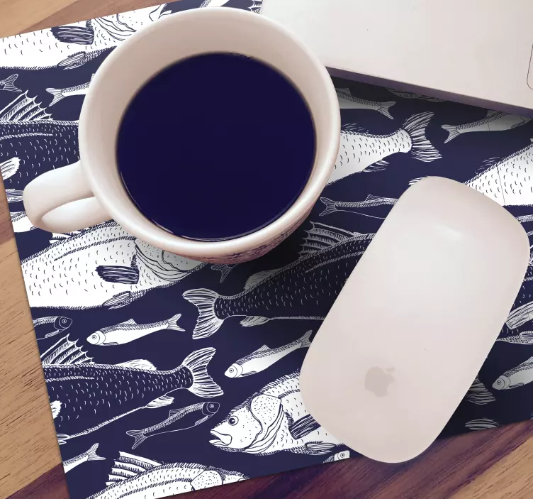 Under sea fishes fish mouse pad - TenStickers