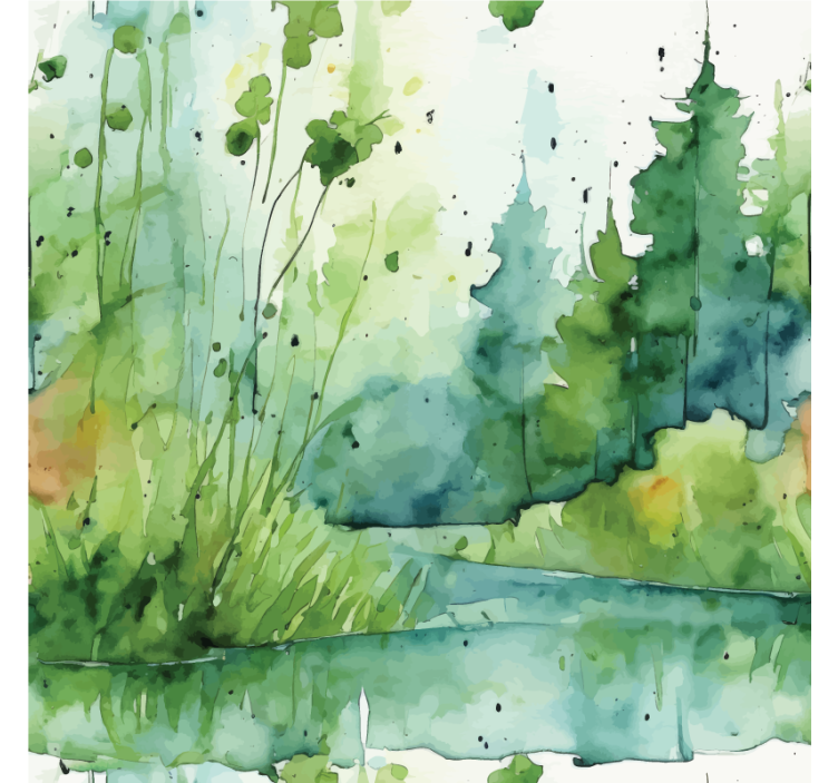 Abstract swamp bathroom blind - TenStickers