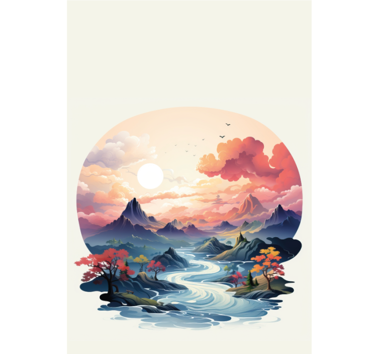 Colorful zen pattern bathroom blind - TenStickers