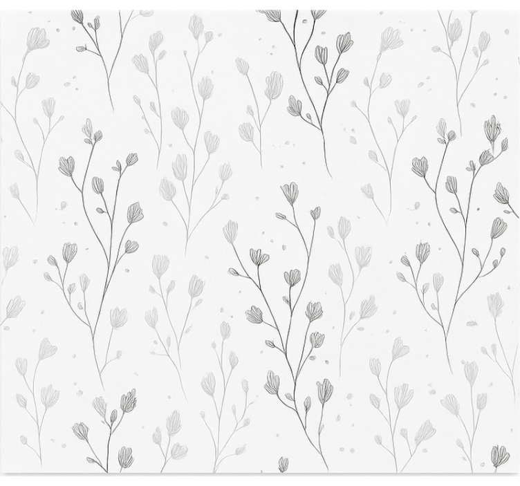 Minimalist botanical branches living room blind - TenStickers