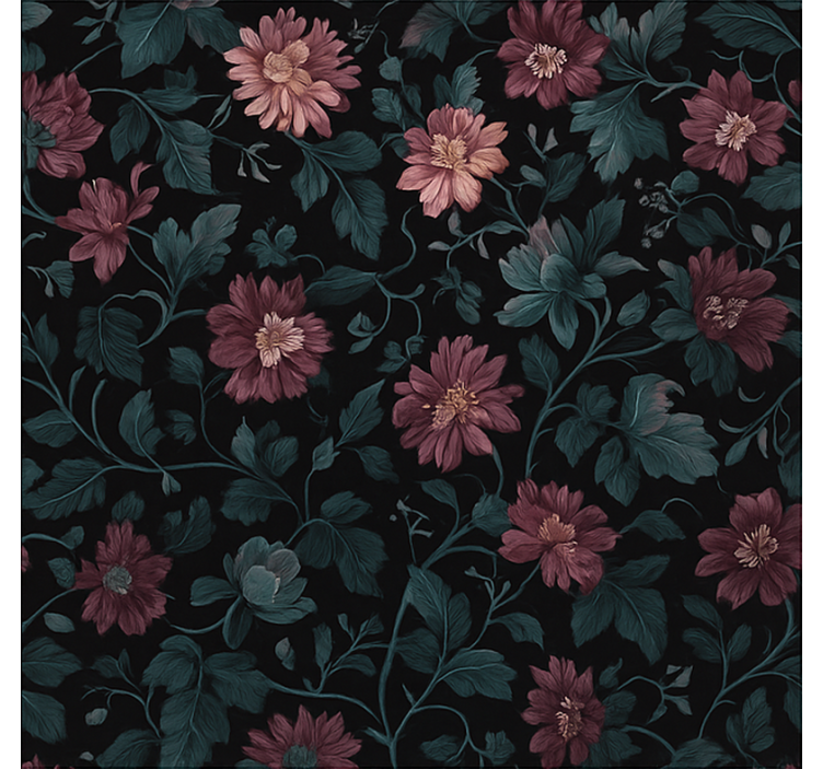 Dark vintage botanicals home office blind - TenStickers