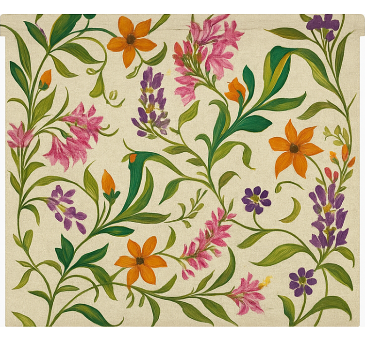 Ornate Floral Vines blind kitchen - TenStickers