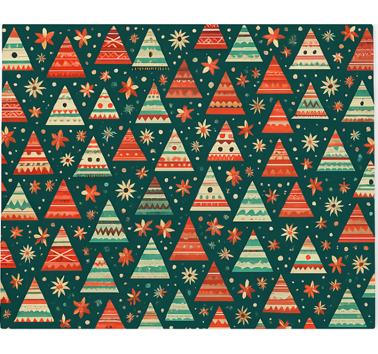 Red and green Christmas living room blind - TenStickers