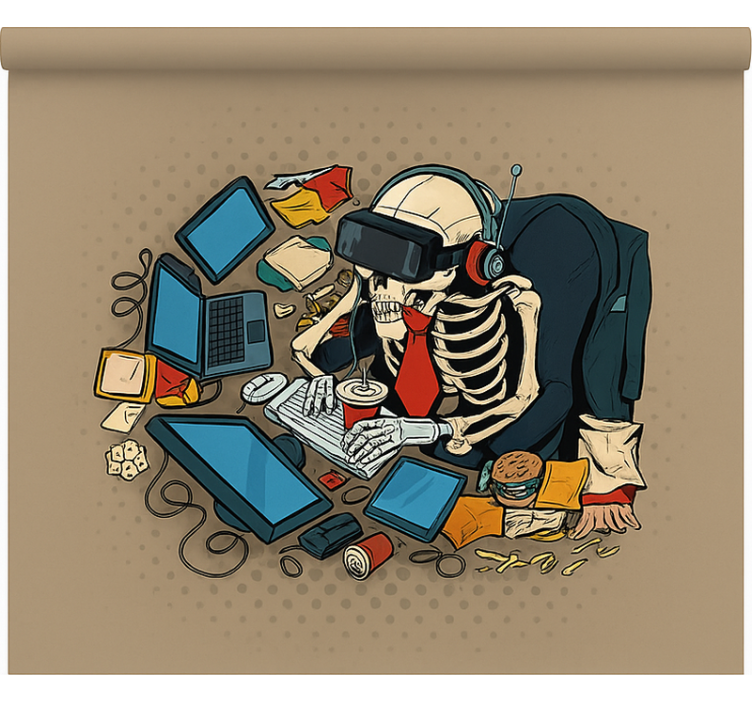 Skeleton retro gamer blind geek - TenStickers