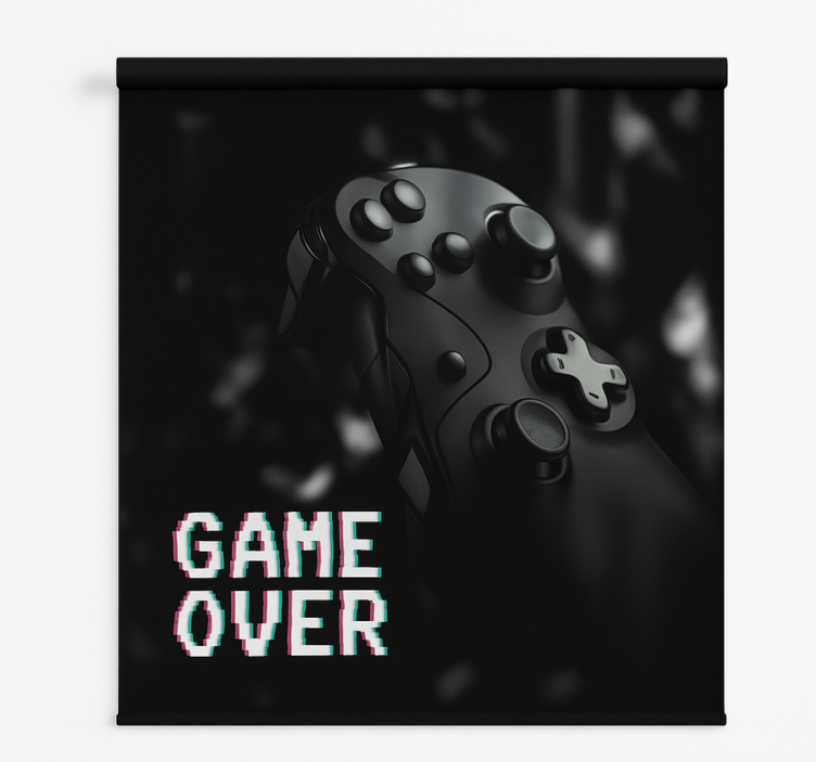 Matte black game over blind geek - TenStickers