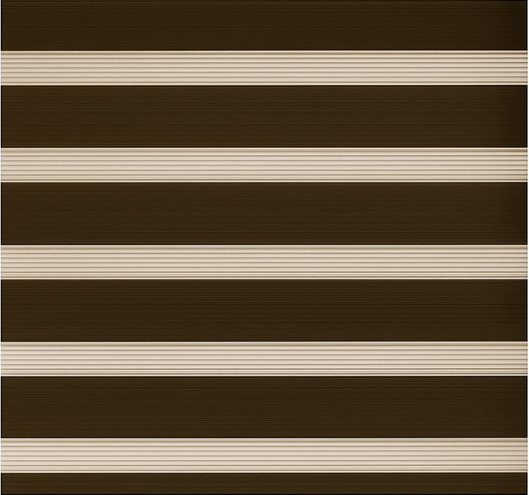 Dark brown striped pattern  dining room blind - TenStickers