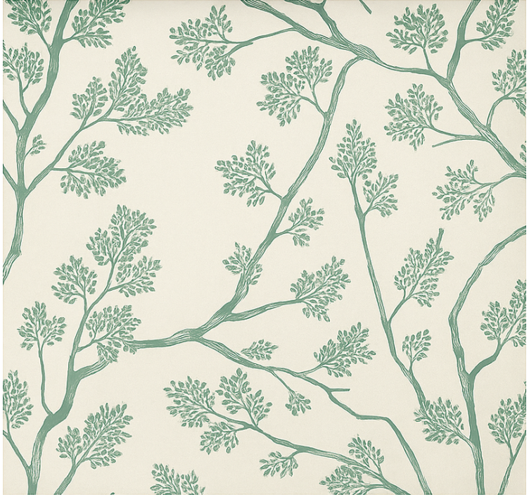 Dining room blind with green blooming spring tree - TenStickers