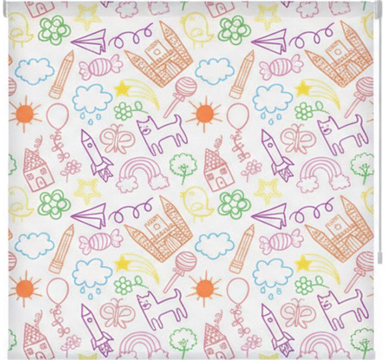 Scandinavian blind playful doodle print - TenStickers
