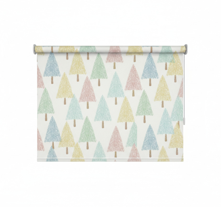 Scandinavian blind pastel nordic trees - TenStickers