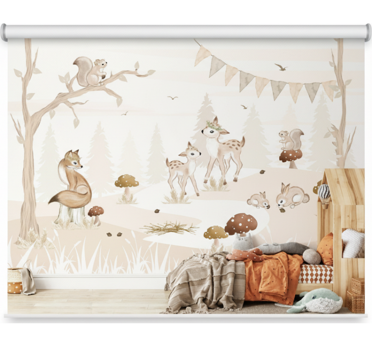 Tree blind for whimsical woodland nursery - TenStickers