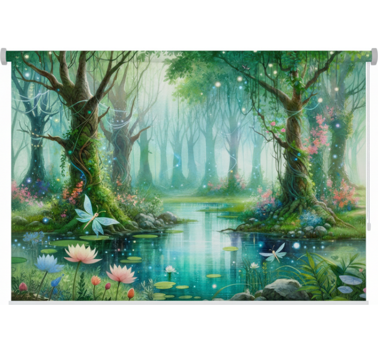 Tree blind whimsical fairy mural - TenStickers