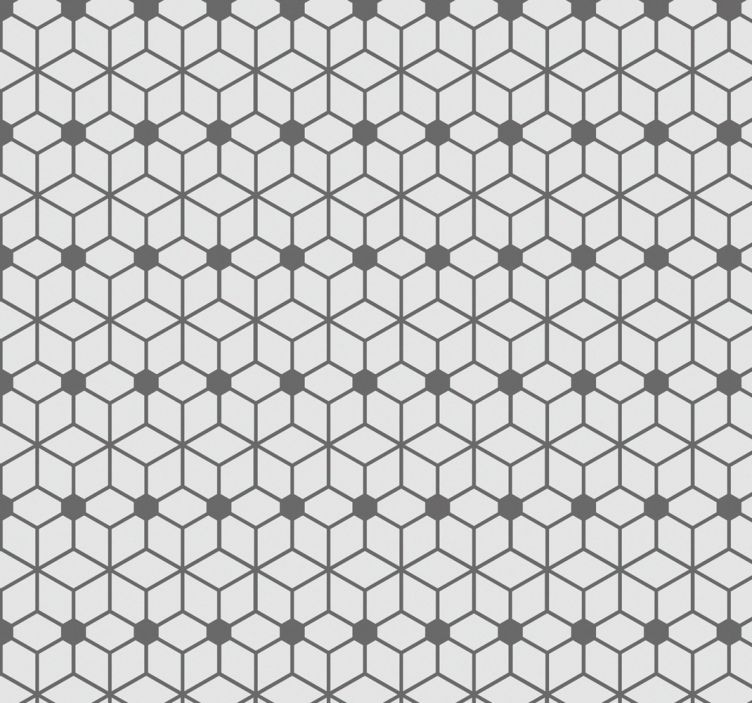 Bathroom blind with hexagonal tile pattern - TenStickers