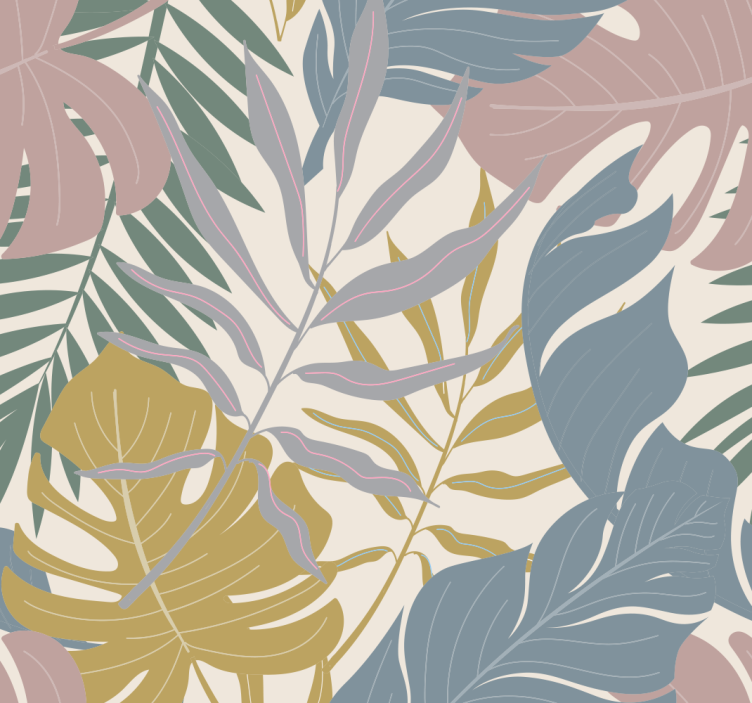 Home office blind with tropical leaf design - TenStickers