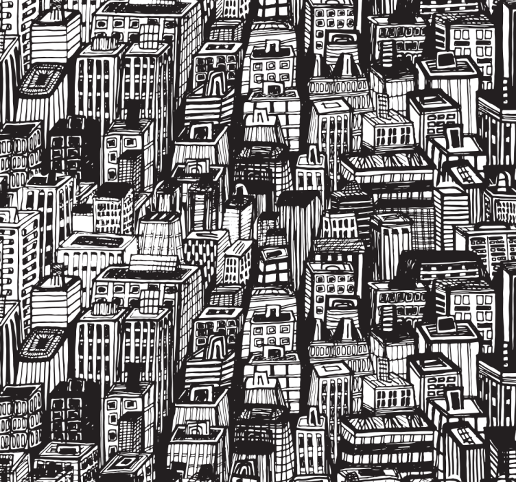 Home office blind inspired by new york skyscrapers - TenStickers