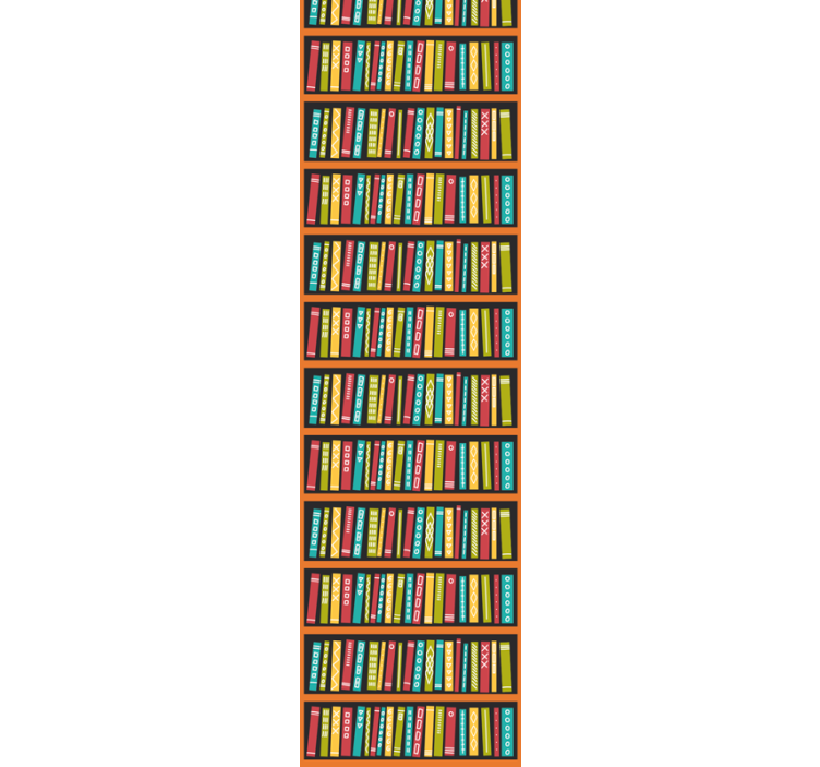 Full colorful library home office blind - TenStickers