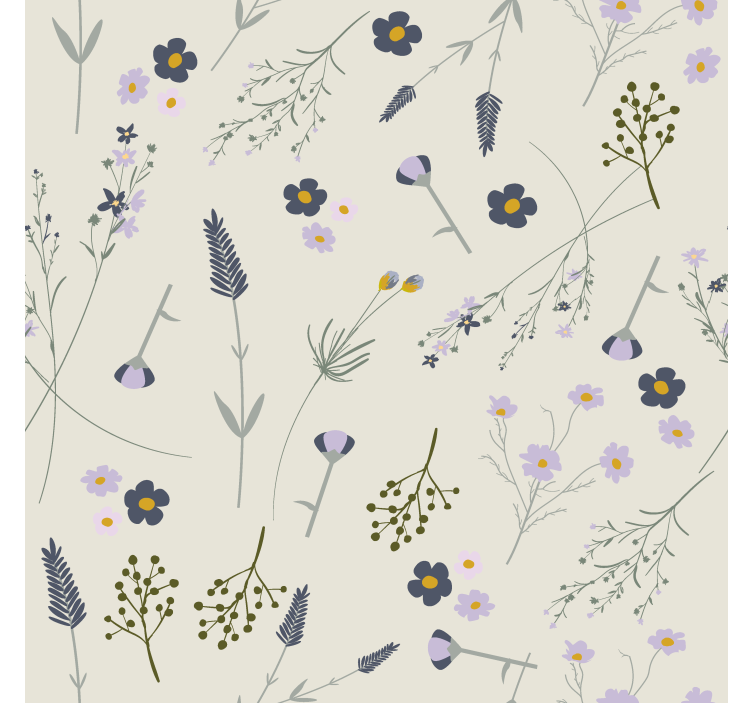Blind kitchen purple wildflower floral - TenStickers