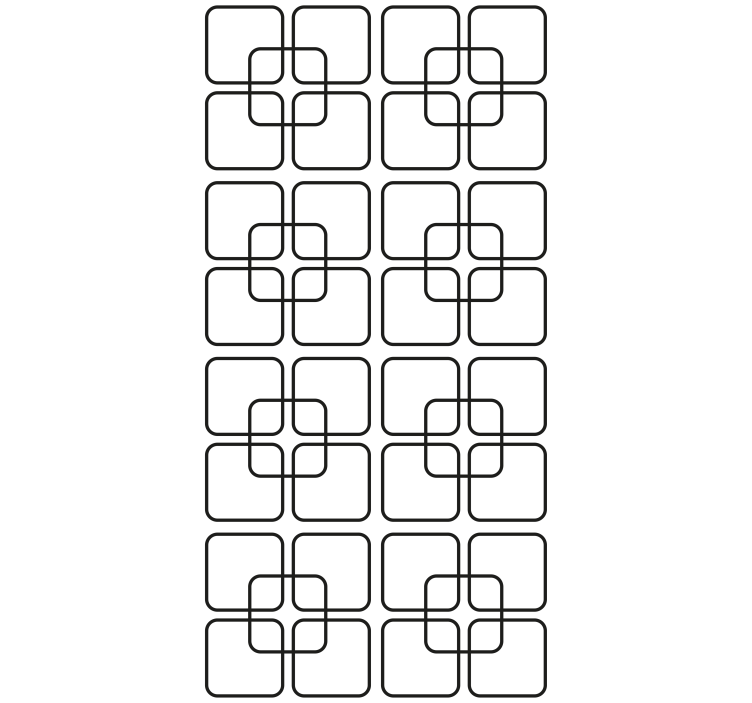 Blind kitchen urban pattern in black squares - TenStickers