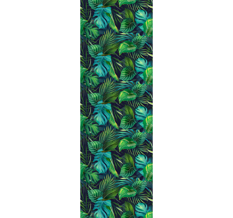 Blind office green leaves realistic pattern - TenStickers