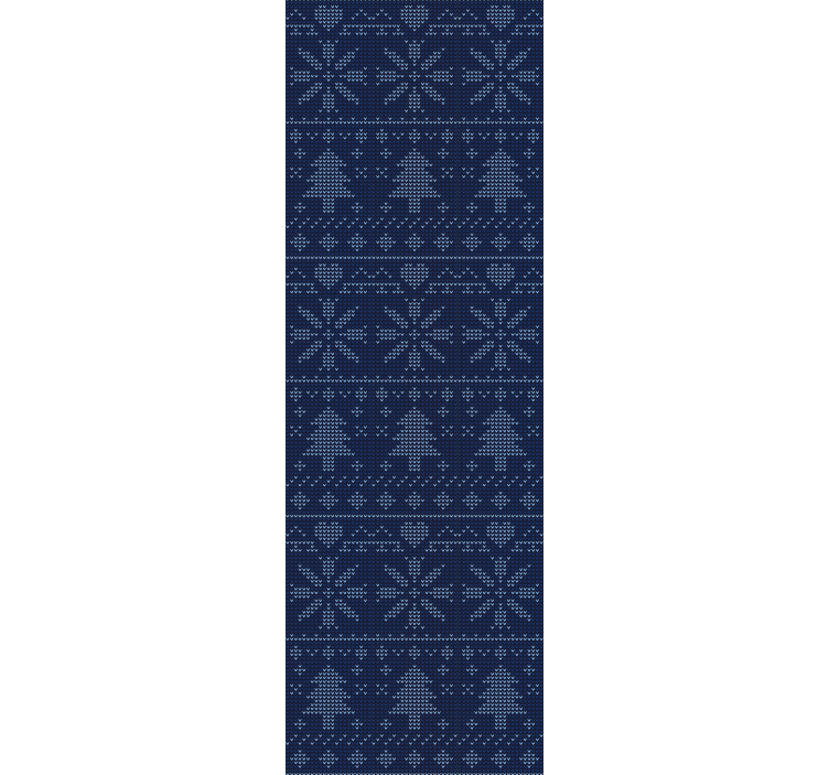 Blind office navy blue christmas knit pattern - TenStickers