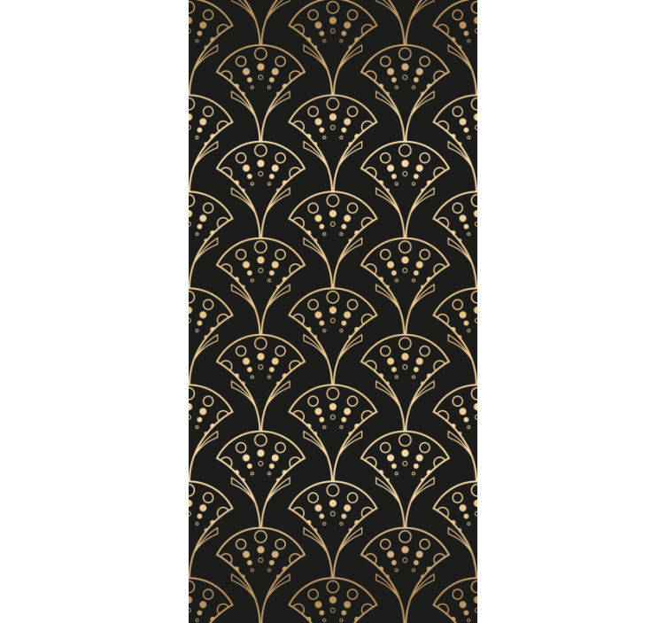 Modern blind with elegant golden patterns - TenStickers