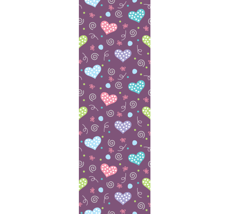 Modern blind patterned with hearts and lines - TenStickers