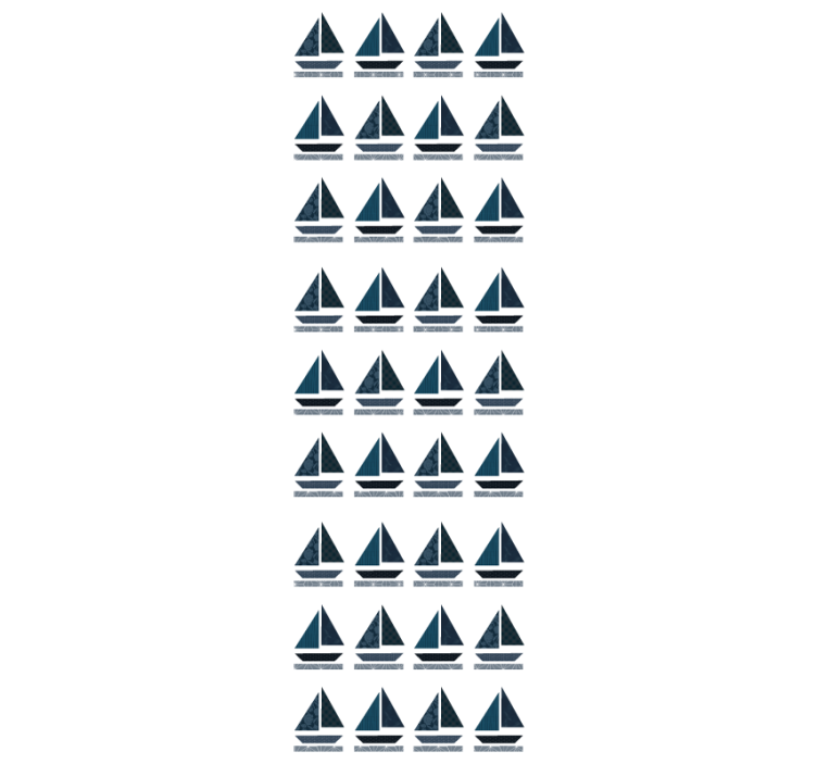 Modern blind sailboat pattern fabric - TenStickers