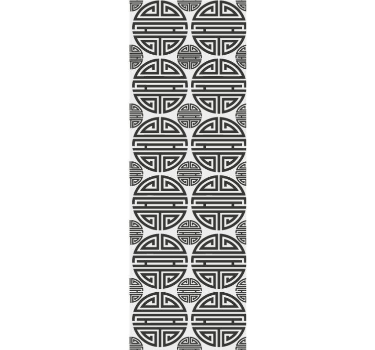 Modern blind with asian-inspired geometric design - TenStickers