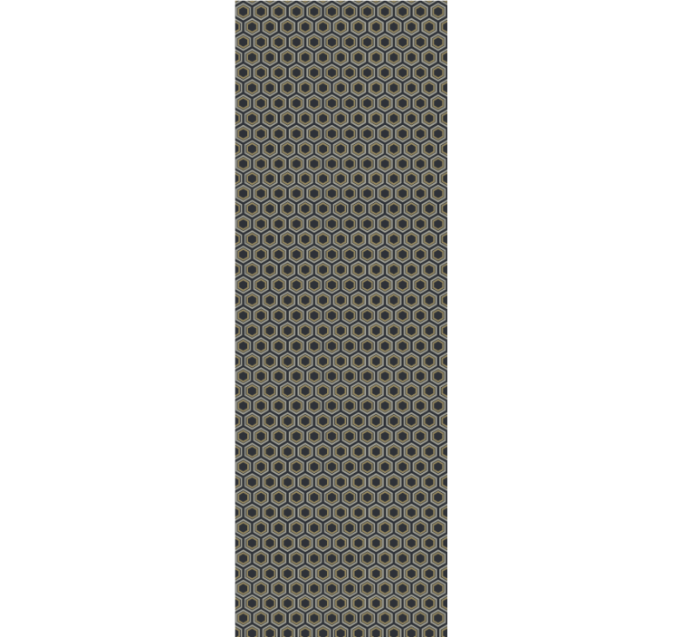 Modern blind with gold and gray hexagon pattern - TenStickers