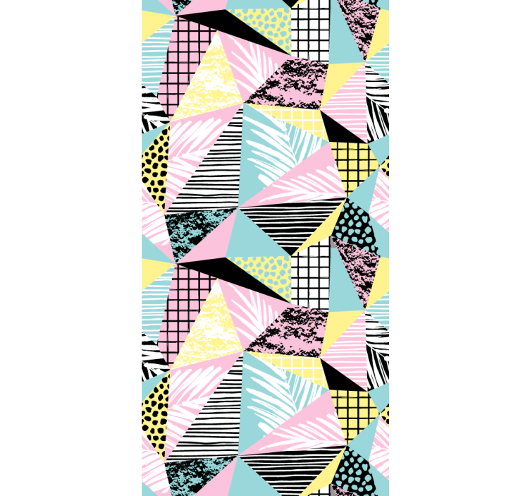 Modern blind with tropical palms and geometric design - TenStickers