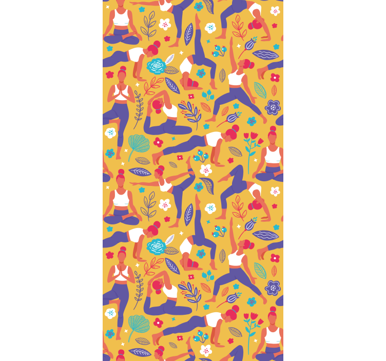 Modern blind hand-drawn yoga illustration - TenStickers