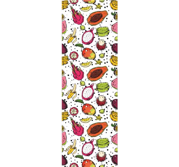 Modern blind with vibrant tropical fruit design - TenStickers