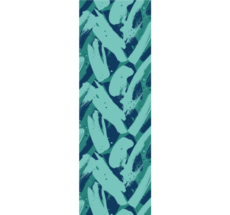 Modern blind in green and blue paint strokes - TenStickers