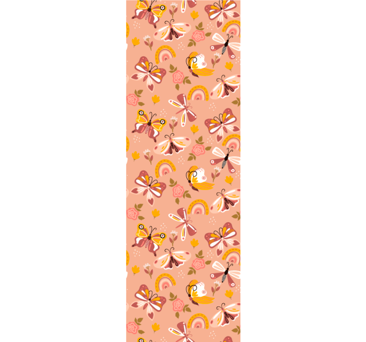 Modern blind with boho butterflies and rainbows pattern - TenStickers