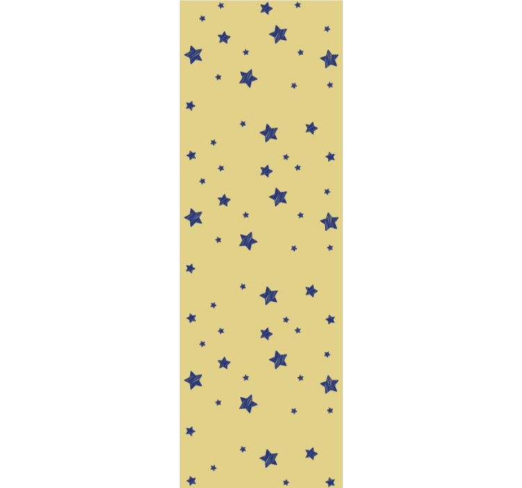 Modern blind with blue stars on yellow background - TenStickers