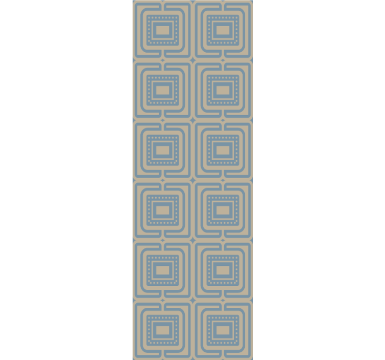 Modern blind in bronze and dark blue squares - TenStickers