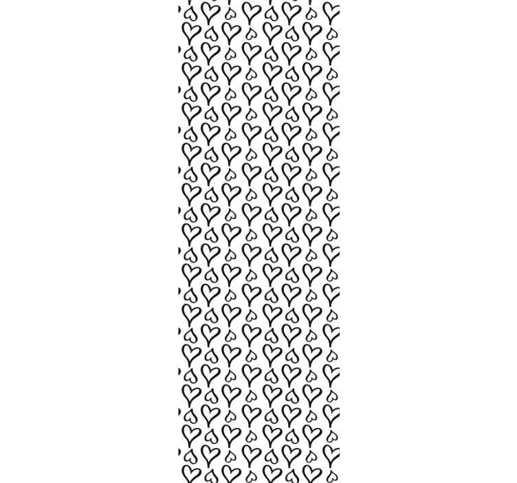 Modern blind with black heart illustrations - TenStickers