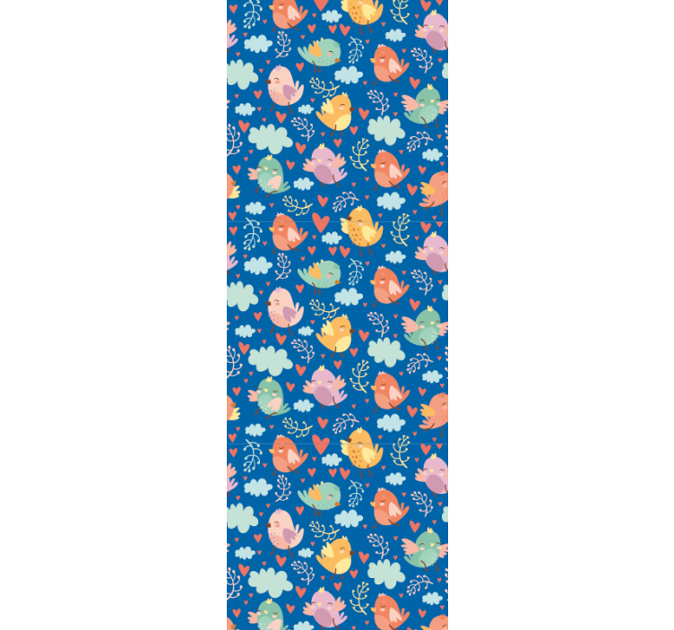 Modern blind with adorable cartoon birds - TenStickers