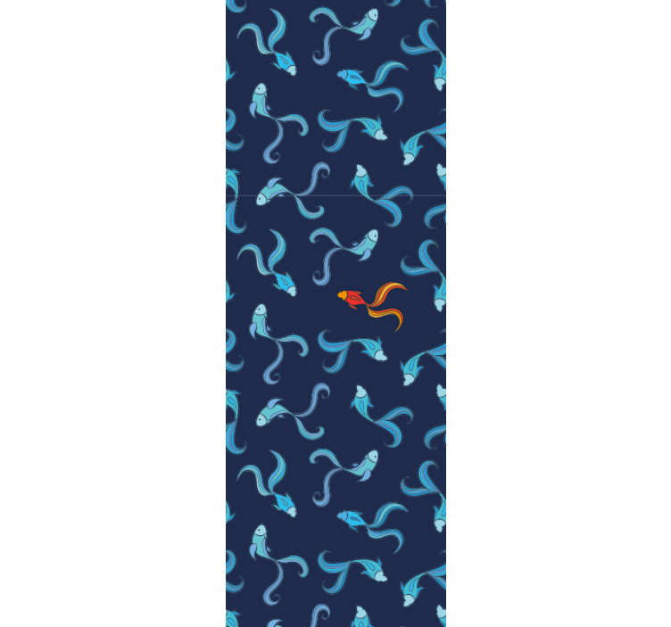 Modern blind one in a thousand orange fish - TenStickers