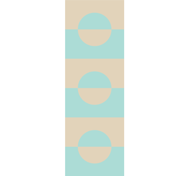 Modern blind in light blue and beige square dots - TenStickers