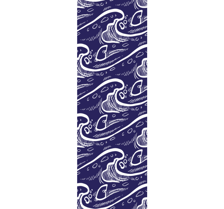 Modern blind with blue wave pattern background - TenStickers
