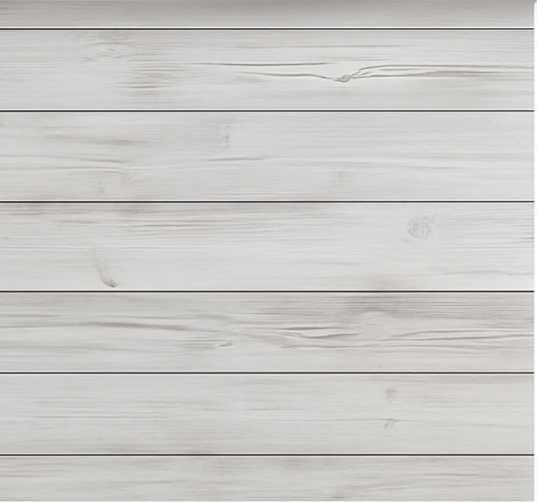 Pattern roller blind in horizontal white-washed timber - TenStickers