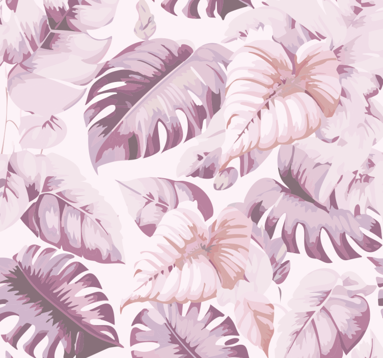 Blind pink tropical leaf print - TenStickers