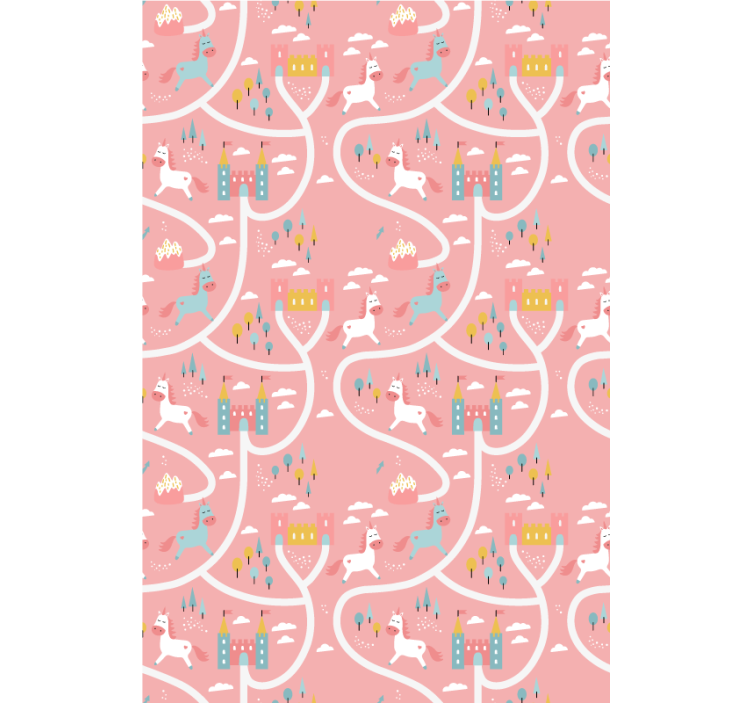 Blind pink castles and unicorns - TenStickers