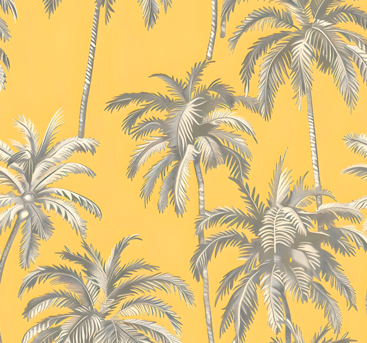 Blind yellow palm tree pattern - TenStickers